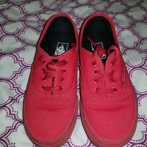 Red Vans youth size 1